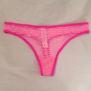NWT VS Zebra Lace Thong